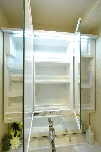 ライオンズマンション三軒茶屋　三面鏡裏収納