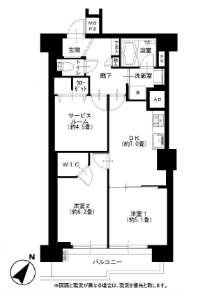 東中野ハイム602　間取り図