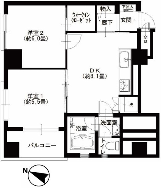 ライオンズマンション南平台　間取図
