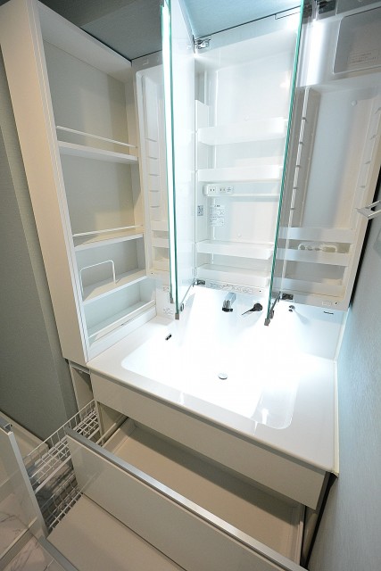 ヴィラージュ南青山　洗面台まわりの収納