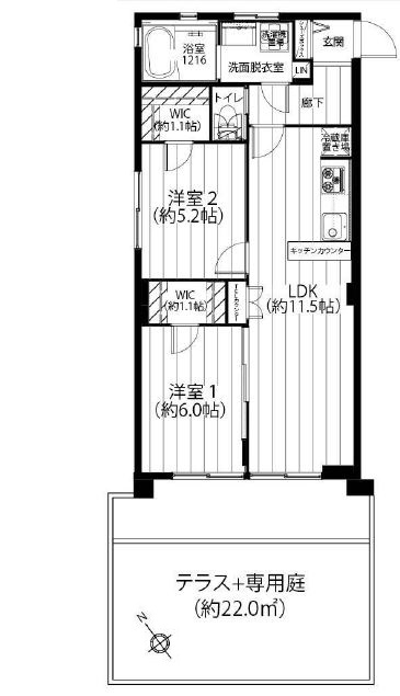 千歳船橋ハイム　間取り図