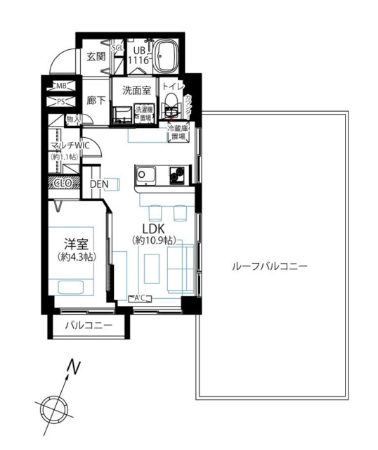 ライオンズマンション白金　間取り図