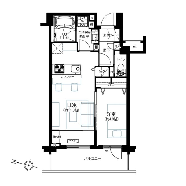 日神デュオステージ上北沢 間取り図 日神デュオステージ上北沢 間取り図