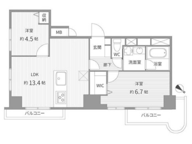 セブンスターマンション中目黒　間取