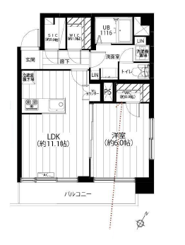 ニュー上馬マンション601　間取り図
