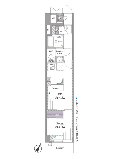 バロール代々木　間取り図