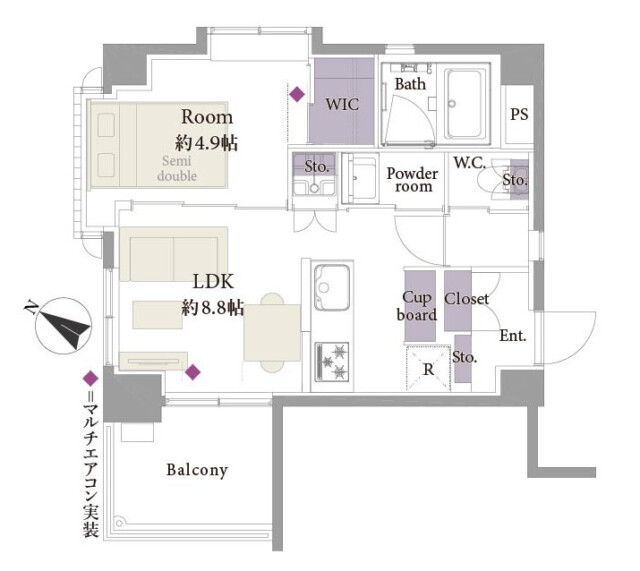 ベルザ南麻布　間取り図