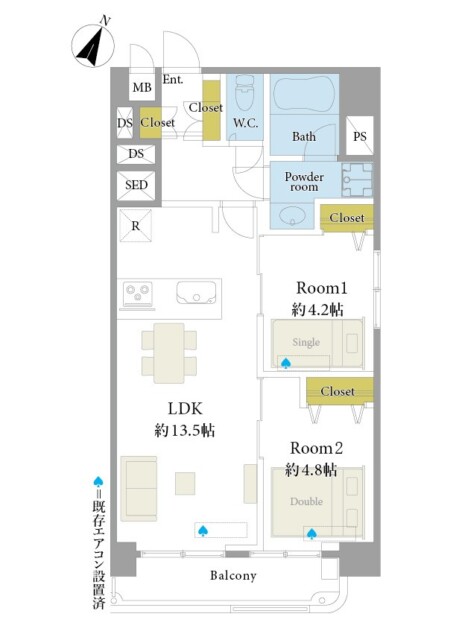 白金台グロリアハイツ　間取り図