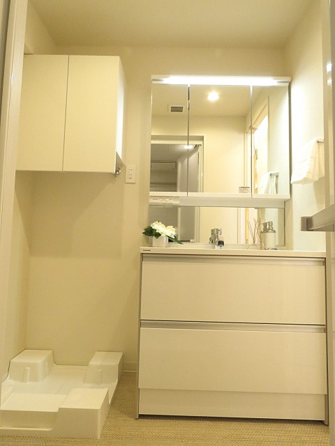 いづみハイツ芦花公園　洗濯機置場と洗面化粧台