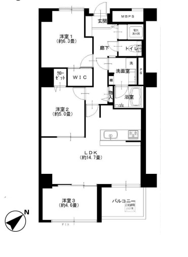 エルアルカサル小石川　間取り図
