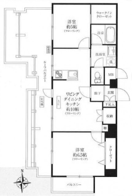 ライオンスマンション馬事公苑第２　4F　図面