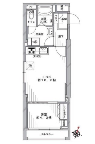 都立大第２コーポラス　間取り図