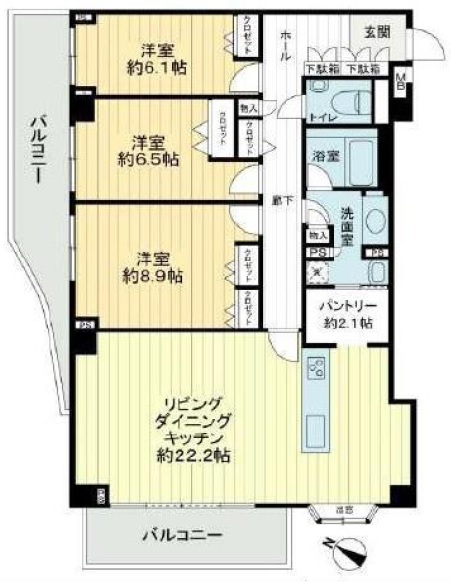 深沢ホームズ　1F図面
