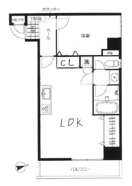 ライオンズマンション飯田橋　間取り図