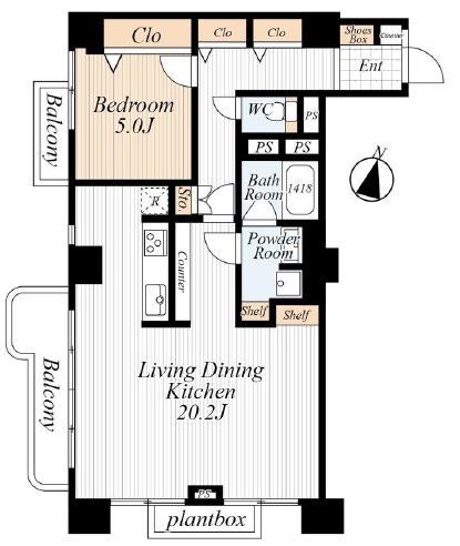 南青山高樹町ハイツ　間取り図
