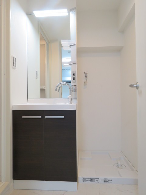 シャトレー五反田　洗面化粧台と洗濯機置場