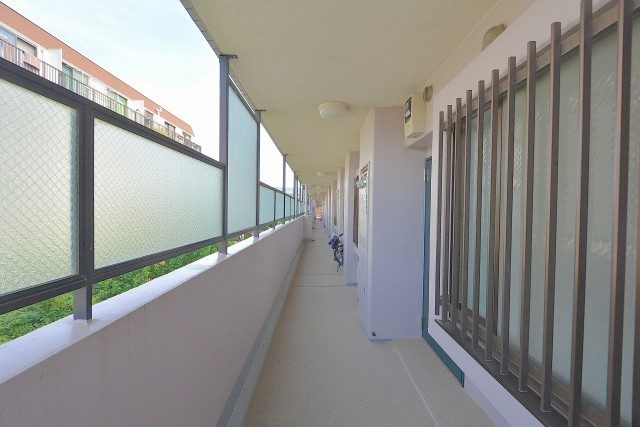 セザールリバーサイド上野毛 外廊下