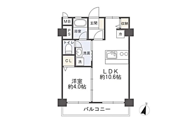 東中野コーポラス　間取り図