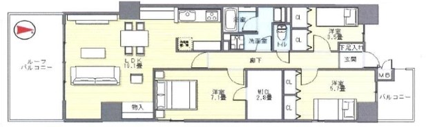 三軒茶屋パーク・ホームズ　間取り図