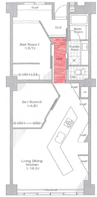 グリーンヒル新宿 廊下