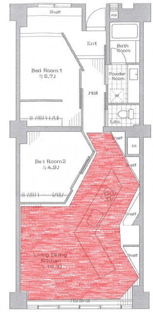 グリーンヒル新宿 LDK