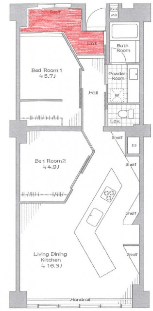 グリーンヒル新宿 玄関