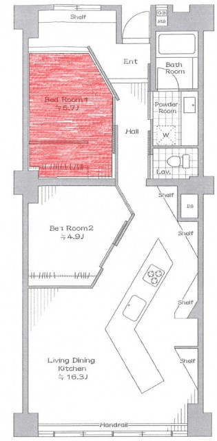 グリーンヒル新宿 洋室①