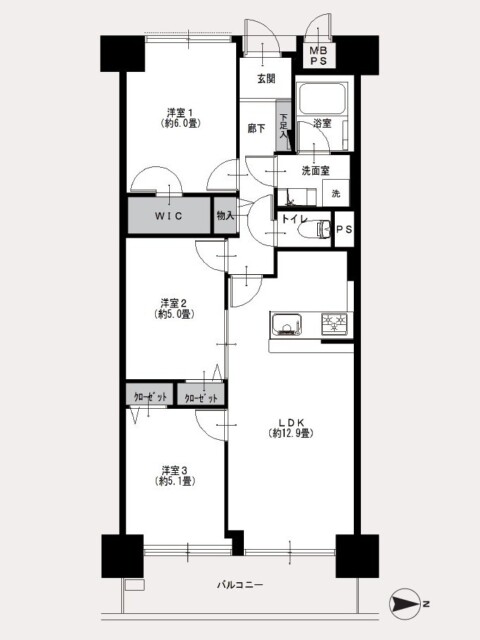 フジタ東品川マンション　間取り図