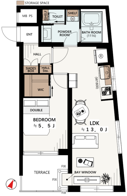 キャッスルマンション荒木町　間取り図