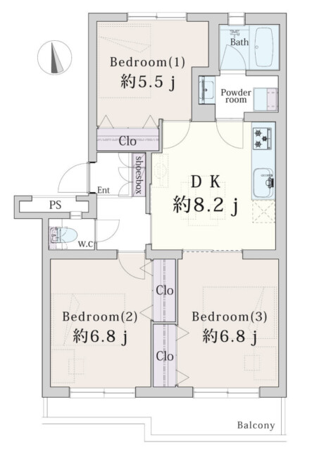 給田西住宅　間取り図