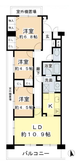 エクセル馬込　間取り図