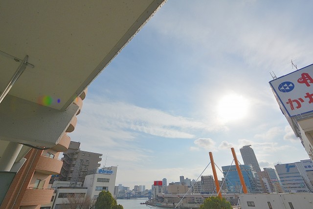 新大橋永谷マンションバルコニー