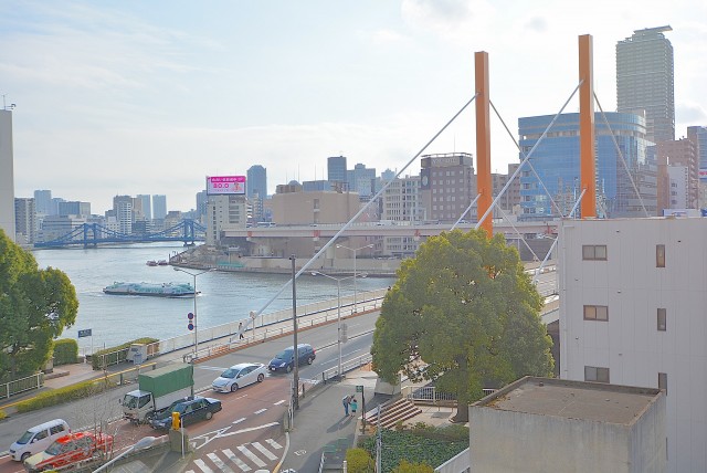 新大橋永谷マンションバルコニー