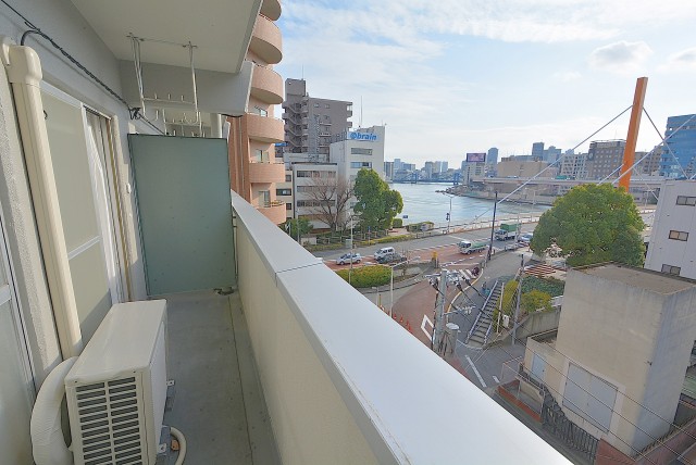 新大橋永谷マンションバルコニー