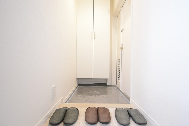 南平台マンション 玄関