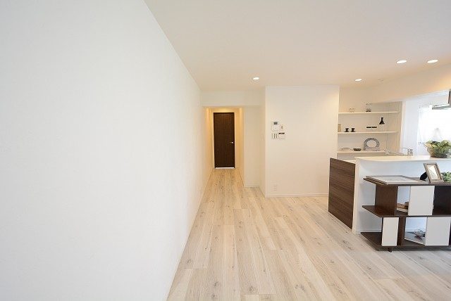 南平台マンション 廊下