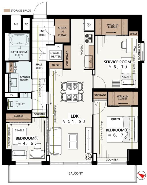 イトーピア渋谷桜ケ丘　間取り図