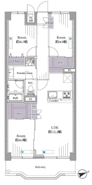 エクセル東陽町　間取り図