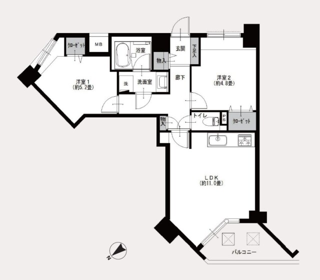 ライオンズガーデン幡ヶ谷　間取り図
