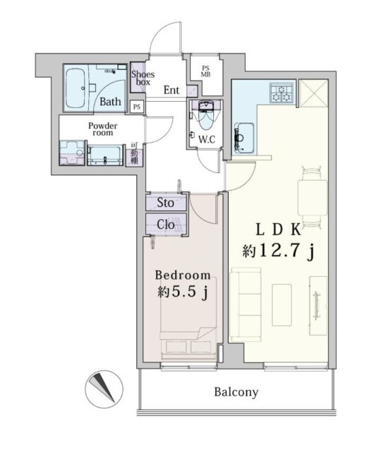 ライオンズガーデン幡ヶ谷　間取り図