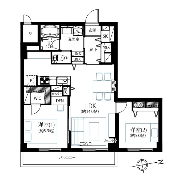 ミニカムマンション　間取り図