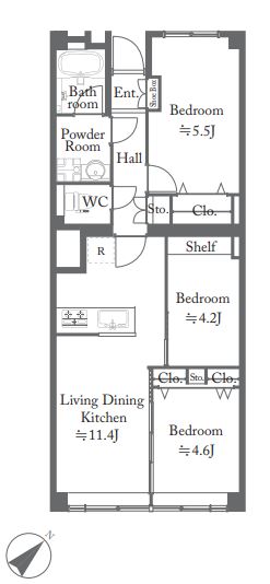 グリーンヒル新宿　間取り