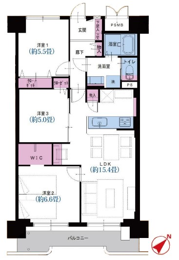 シティコープ豊洲　間取り図