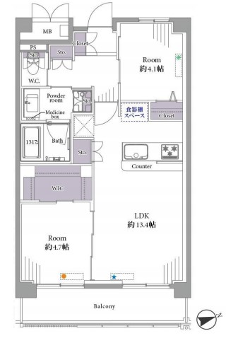 三田ナショナルコート　見取り図