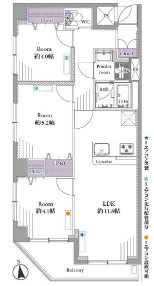 朝日プラザ北新宿　間取り
