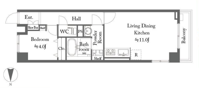 ライオンズマンション学芸大1F　間取り図
