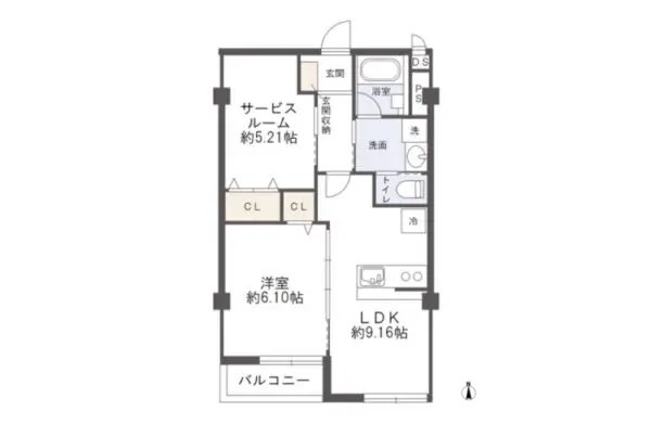 深沢コーポラス　間取り図