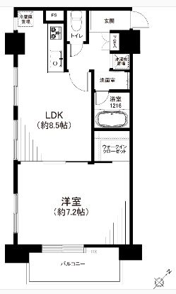 柿の木坂東豊エステート　間取り