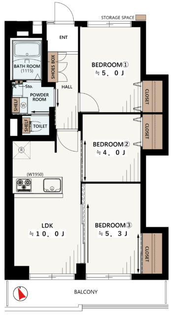 給田南住宅　間取り図
