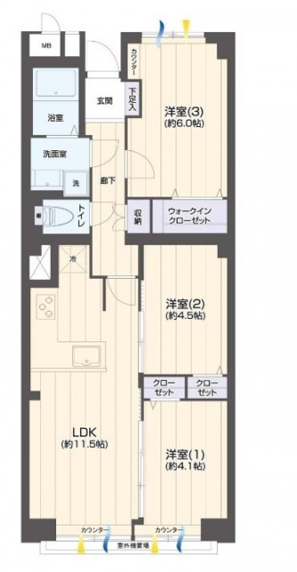 グリーンヒル新宿　間取り図